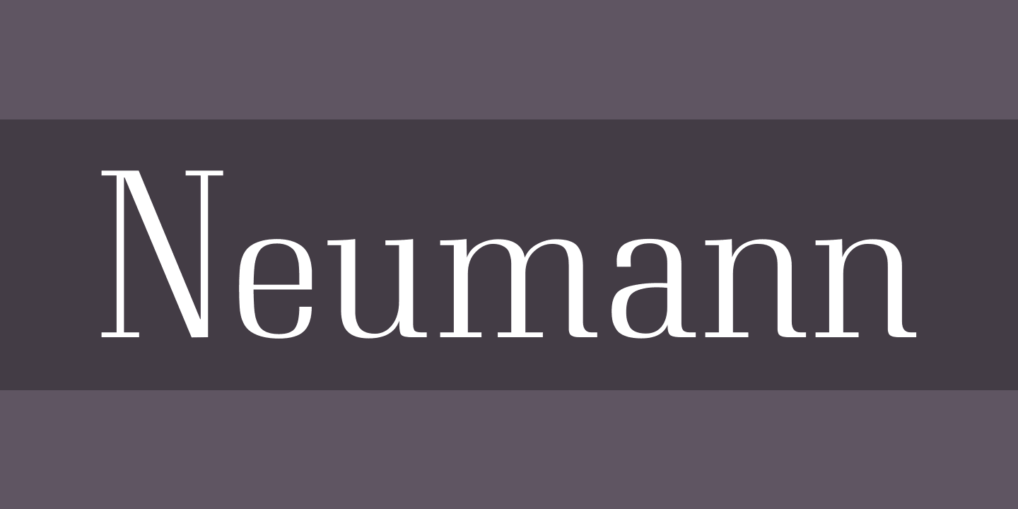 Beispiel einer Neumann Regular-Schriftart